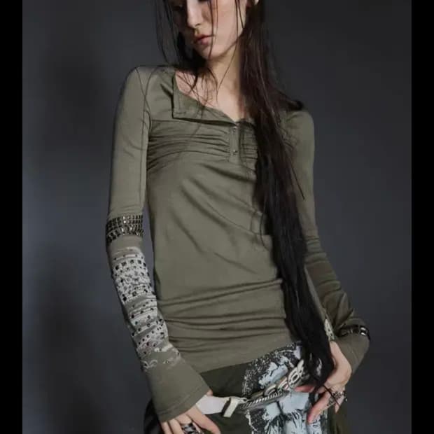 더블펀치 테스트메커니즘 롱슬리브 카키