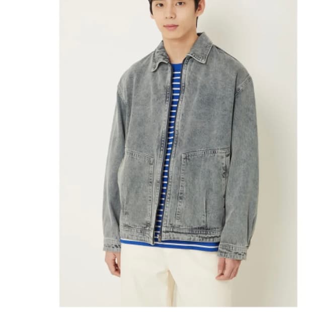 에피그램 인디고 데님 집업 셔컷_ERUAM24601INX