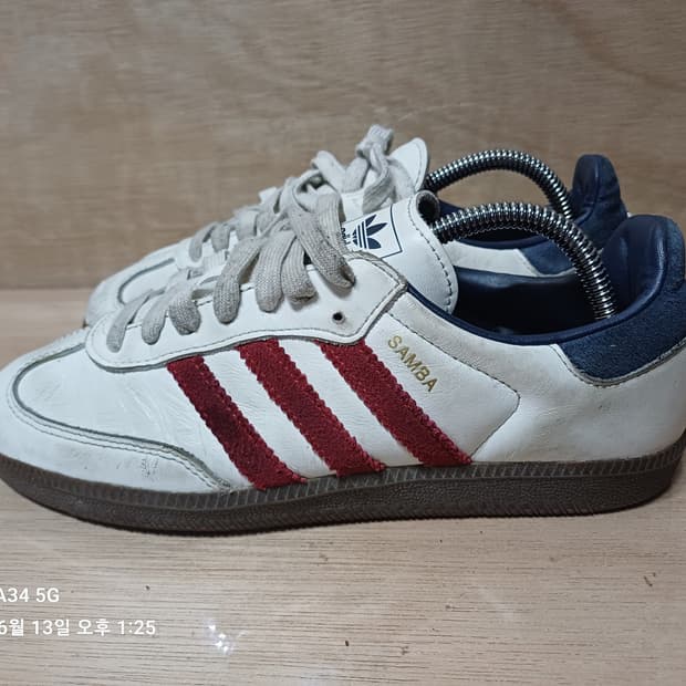 240 아디다스 삼바 빈티지 화이트 운동화