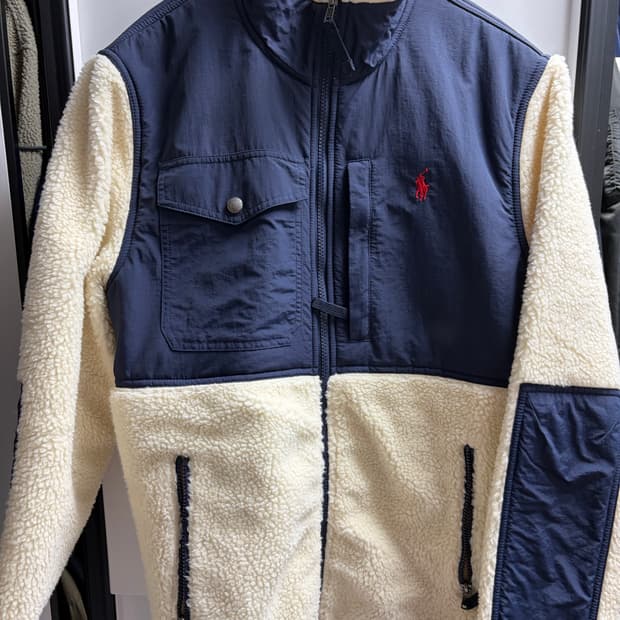 폴로 랄프로렌 컬러블록 하이브리드 플리스 자켓