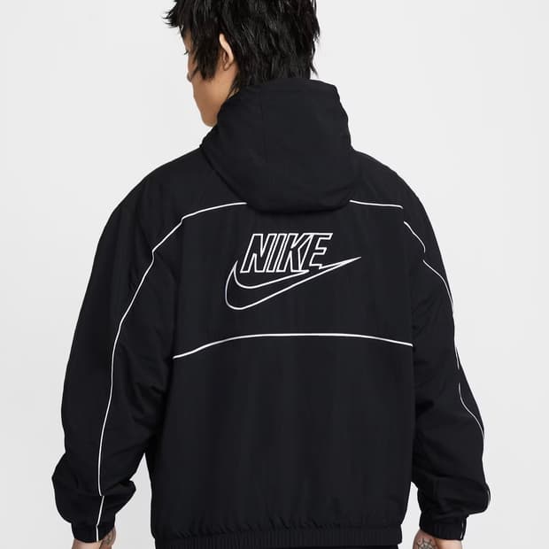 나이키 클럽 후드 바람막이 자켓 [블랙-L]