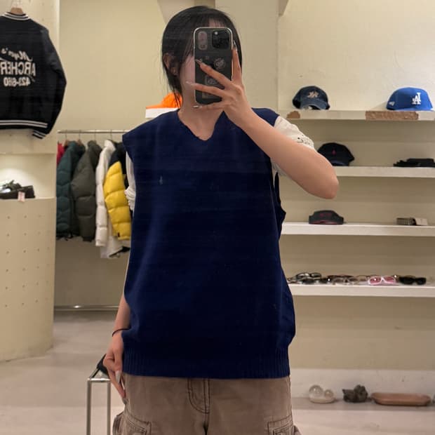 폴로 랄프로렌 블루 램스울 니트 베스트 U871