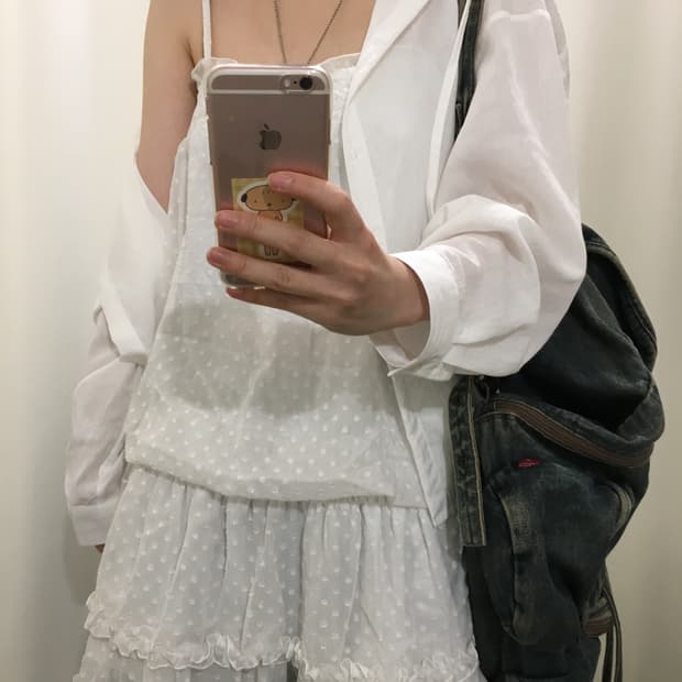 Punching lace onepiece
