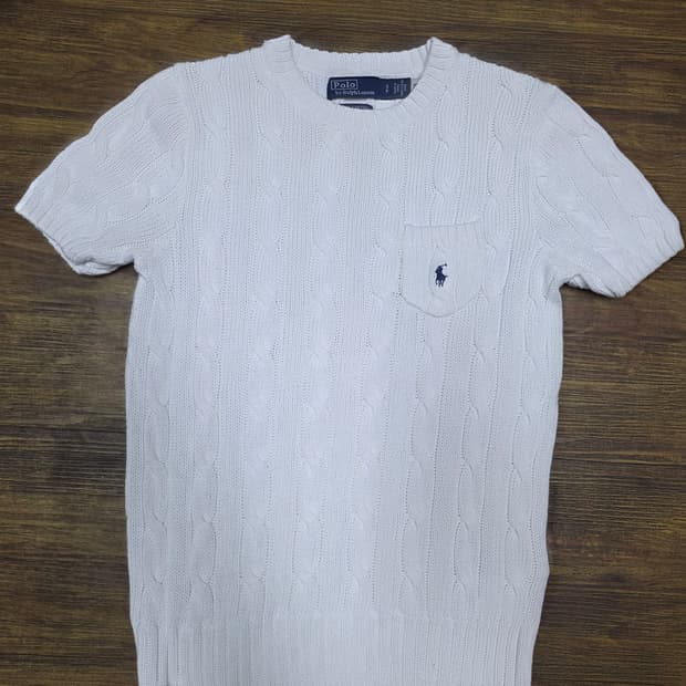 폴로 여성 포켓 니트반팔