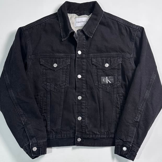 캘빈클라인 흑청 데님 자켓
