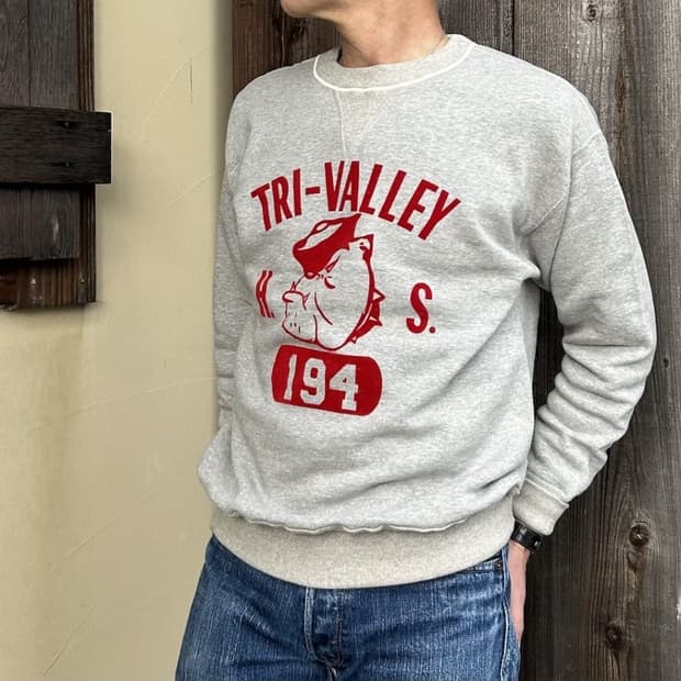 웨어하우스 401 TRI-VALLEY 그레이 스웻 44