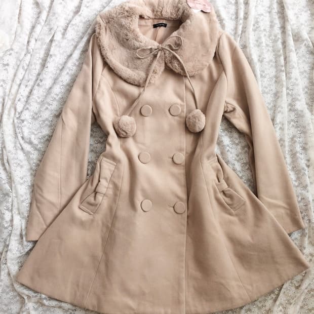 Vintage JPN brand light beige ribbon poc