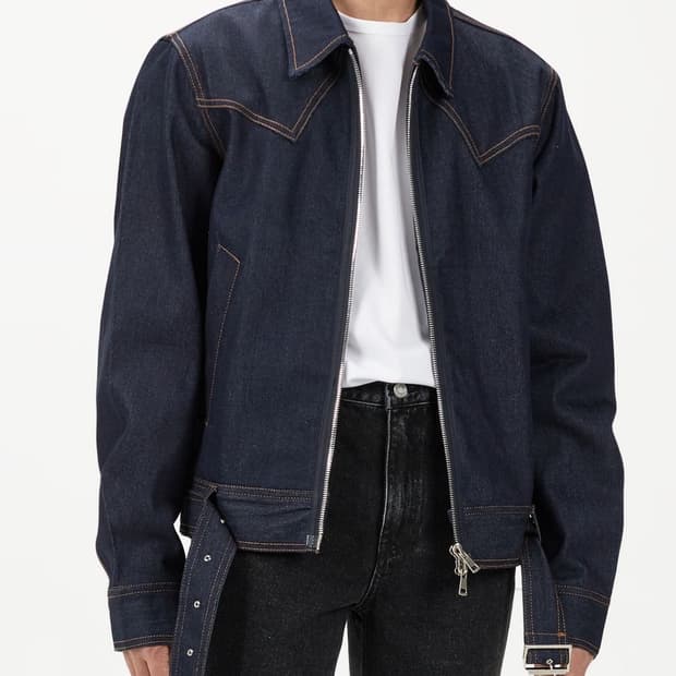 피스워커 웨스턴 무드 생지 2way 데님자켓 L