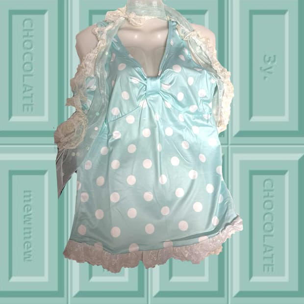 민트도트 슬리브리스+민트레이스 머플러