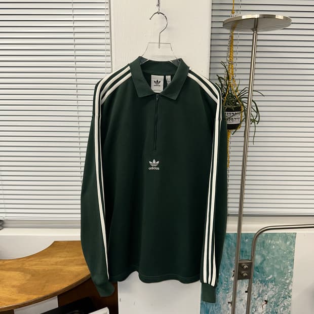 Adidas 헤비 코튼 폴로카라 롱슬리브 L