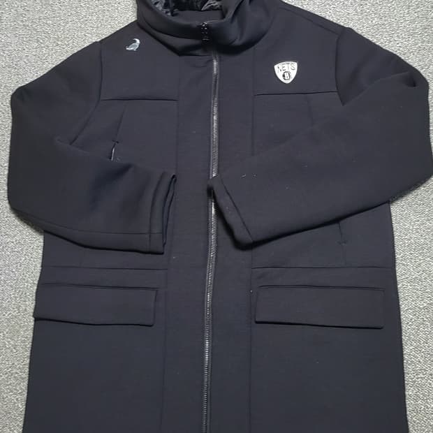 NBA 브루클린 네츠 후드 롱 코트 L