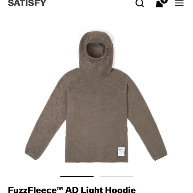 새티스파이 퍼즈플리스 AD 라이트 후디 L 새상품