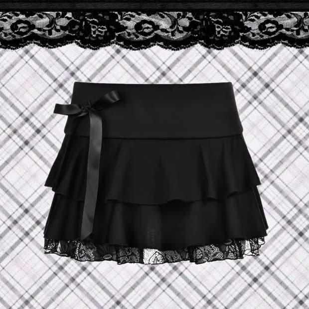 BLACK LACE SKIRT 공포게임 여주룩