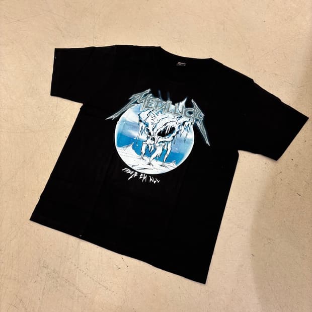 빈티지 메탈리카 freeze em all 빅로고 반팔티