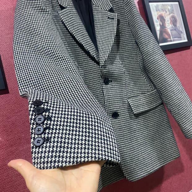 블라썸 컴퍼니 하운드투스 체크 자켓