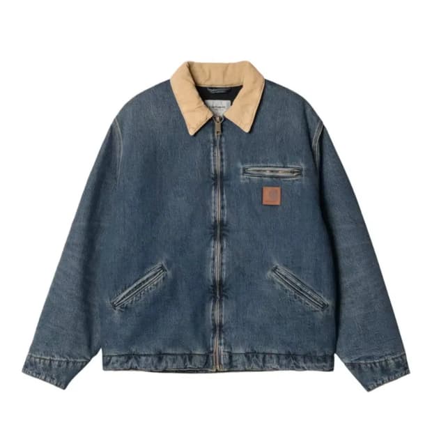 칼하트 WIP OG 디트로이트 자켓 블루 더스티 해밀턴 브라운