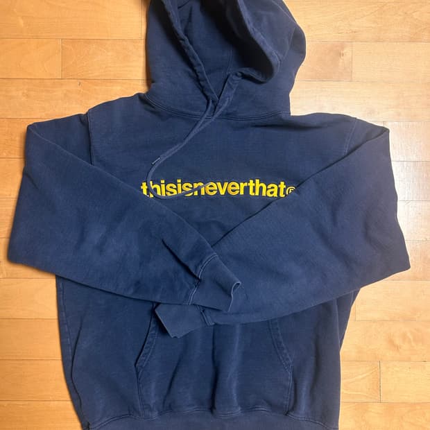 디스이즈네버댓 로고 후드티 네이비 L