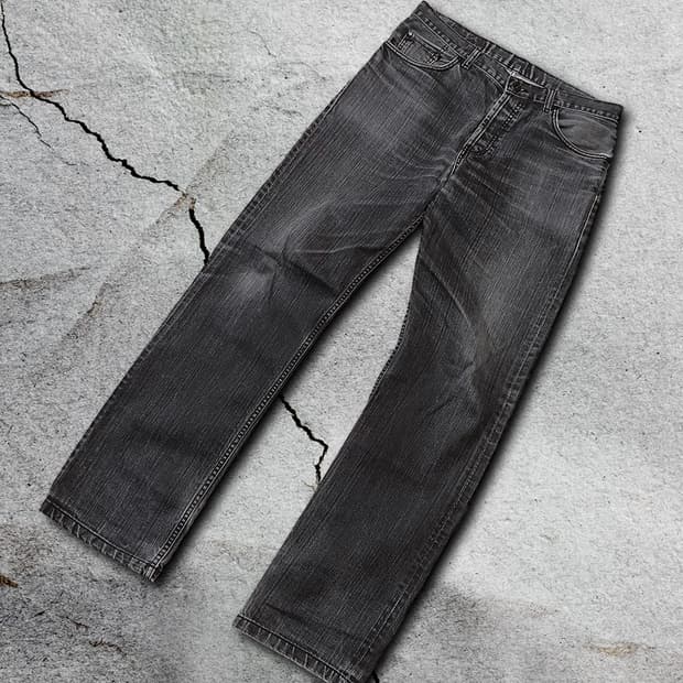 Levis 리바이스 90s 미국판 501 빈티지 그레이흑청 팬츠 33-4
