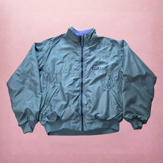 (XL)파타고니아 Rare 올리브/그레이 나일론 쉘 봄버 자켓