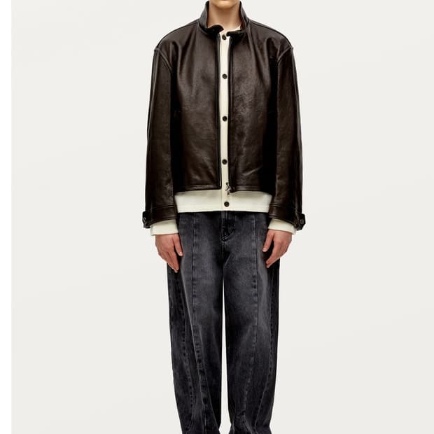 솔리드 옴므 레더 자켓