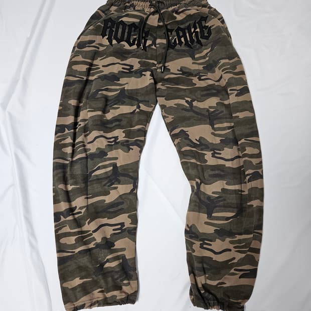 락케이크 카모 와이드 스트링 팬츠 바지 올드스쿨 y2k M