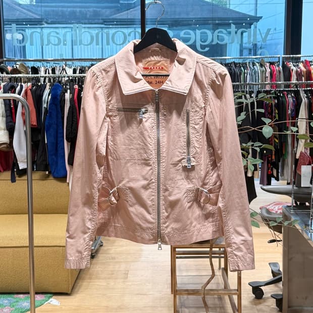 프라다 핑크 코튼 투웨이 자켓 