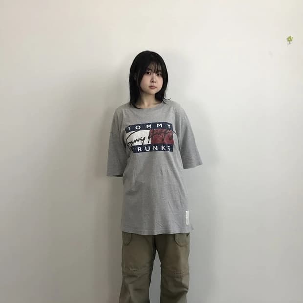 00's Tommy Hilfiger Trunks Logo Tee USA