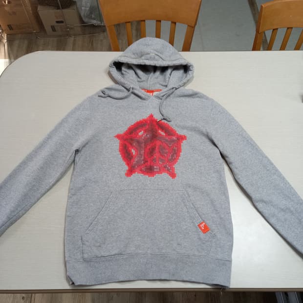 L100 Three Q.R 후드티 그레이 L-687