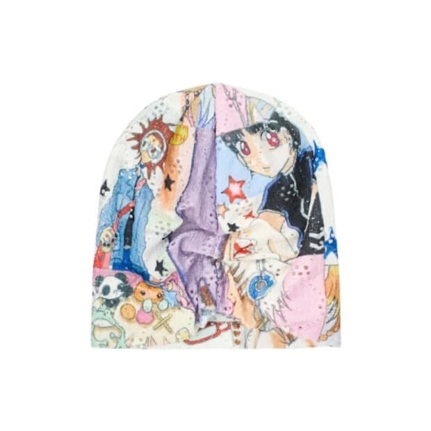 유쓰배쓰 YB X Oliwa Graphic Knit Beanie 비니