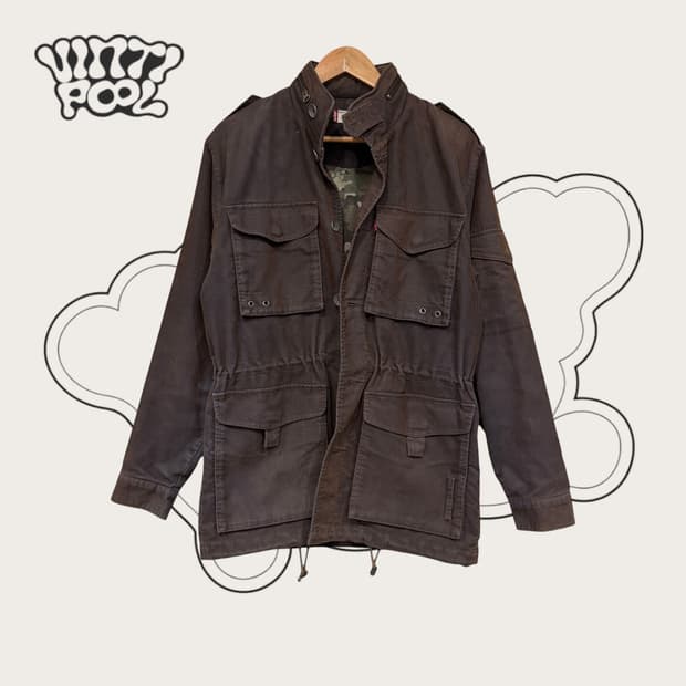 리바이스 카모 코듀로이 스트링 워크웨어 자켓 야상 점퍼 95 브라운