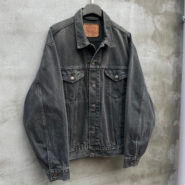 [XL] 90s 이태리제 리바이스 블랙 트러커 70503