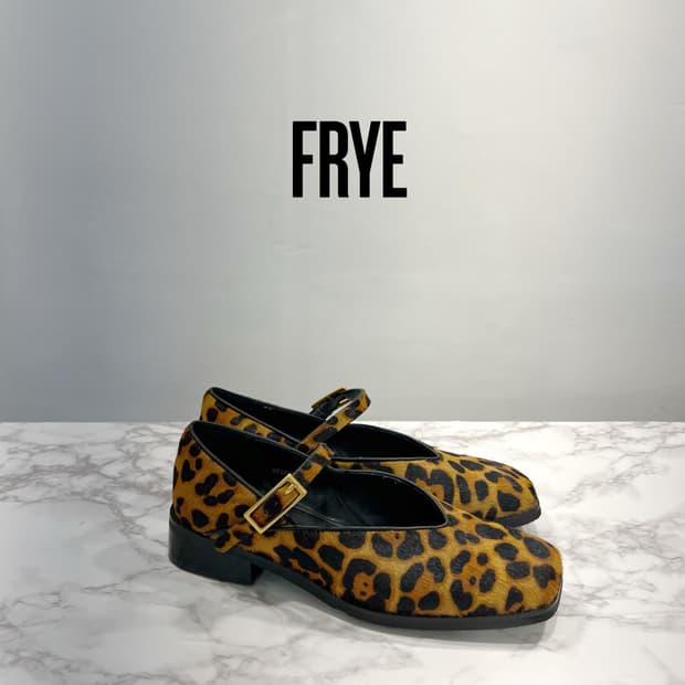 FRYE 프라이 레오파드 송치 메리제인 구두