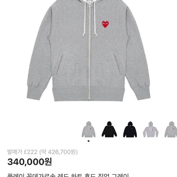 꼼데가르송 24ss 후드집업