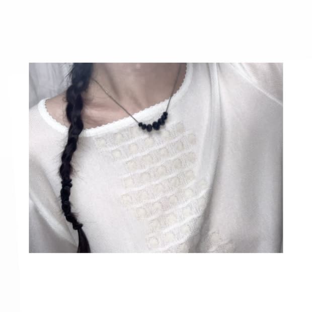 Beaded Black Necklace