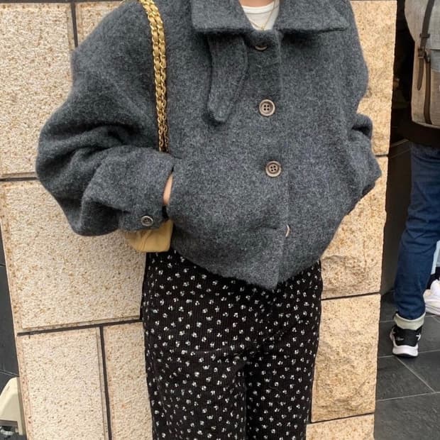 위드아웃썸머 타르트코트 챠콜