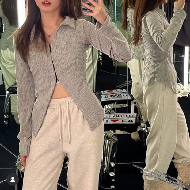 나체 스모킹 니트 셔츠