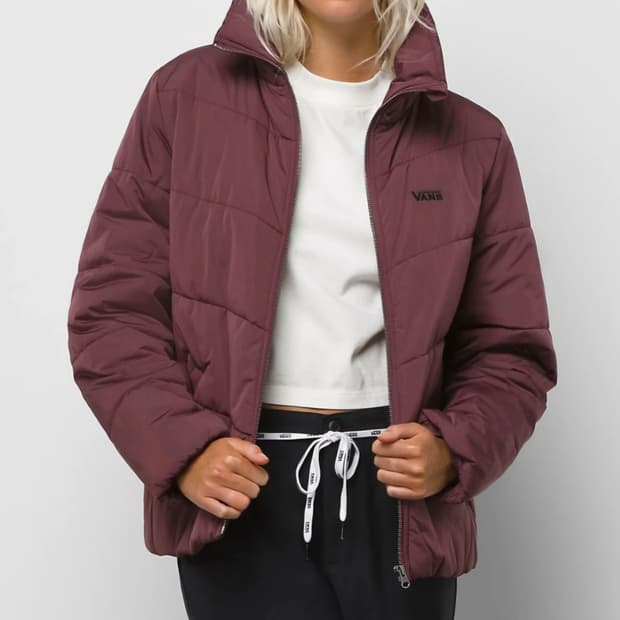 VANS반스 버건디패딩