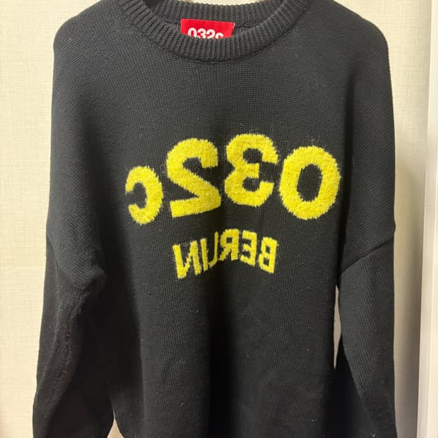 032c 셀피 니트 블랙