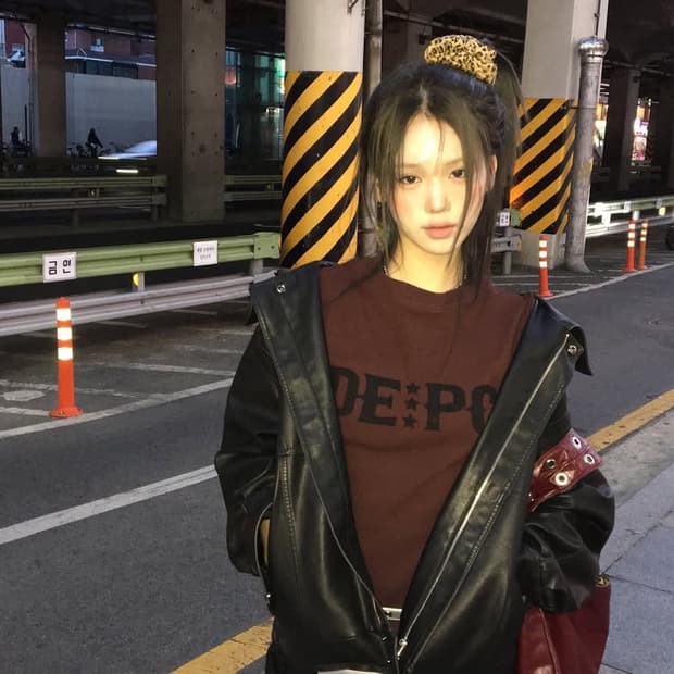 depc 뎁크 와플 와인 반팔