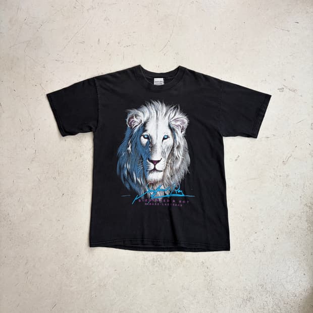 Siegfried Roy 라스베이거스 미라지호텔 빈티지 반팔티 L