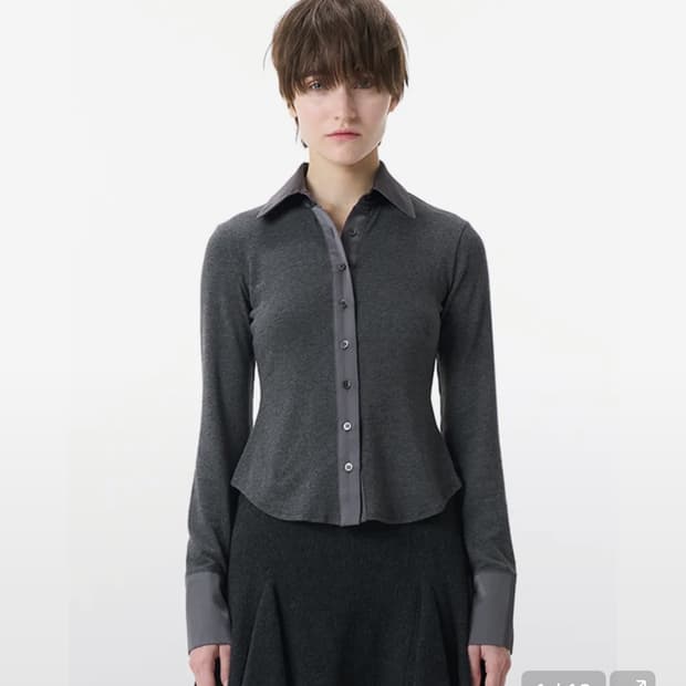 파히섬 소프트핏 셔츠 차콜