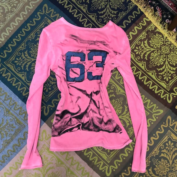BEXIST vintage pink long sleeve