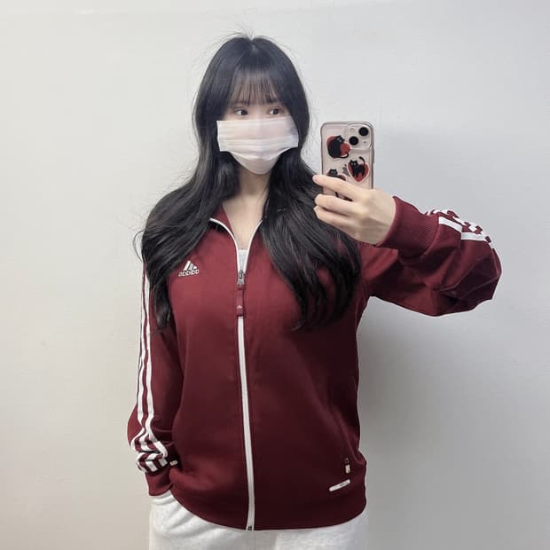 아디다스 클리마라이트 트랙탑 져지 버건디