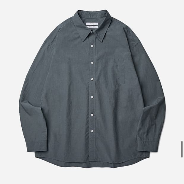 카미아 린넨코튼 타이프라이터셔츠 차콜그린 L(새상품)