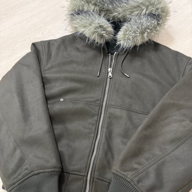 자라 스웨이드 퍼 패딩 자켓