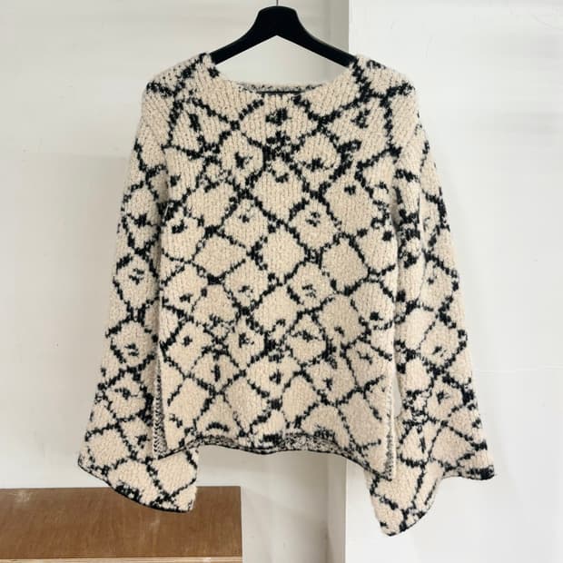 포츠 1961 베이지 하이넥 니트 풀오버