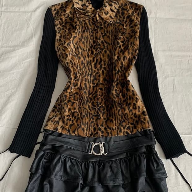 앙드레 루치아노 레오파드 자켓(호피 집업)