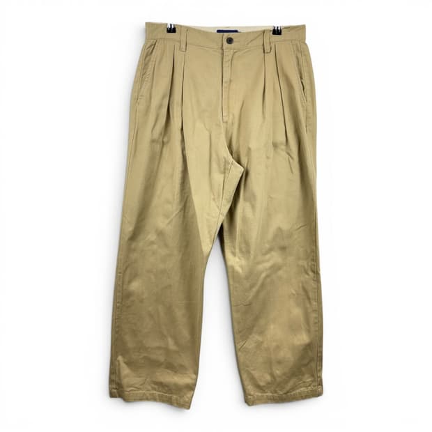 (M) 예일 투턱 와이드핏 치노 팬츠 베이지