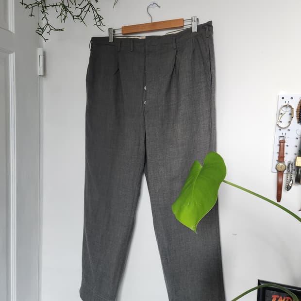 60s 한국 테일러 수트 울 팬츠