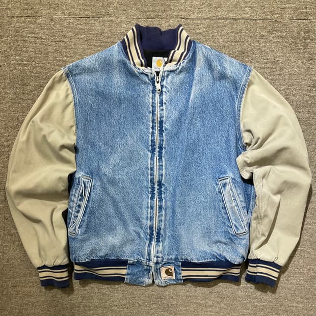 (M) Carhartt 칼하트 데님 바시티 자켓